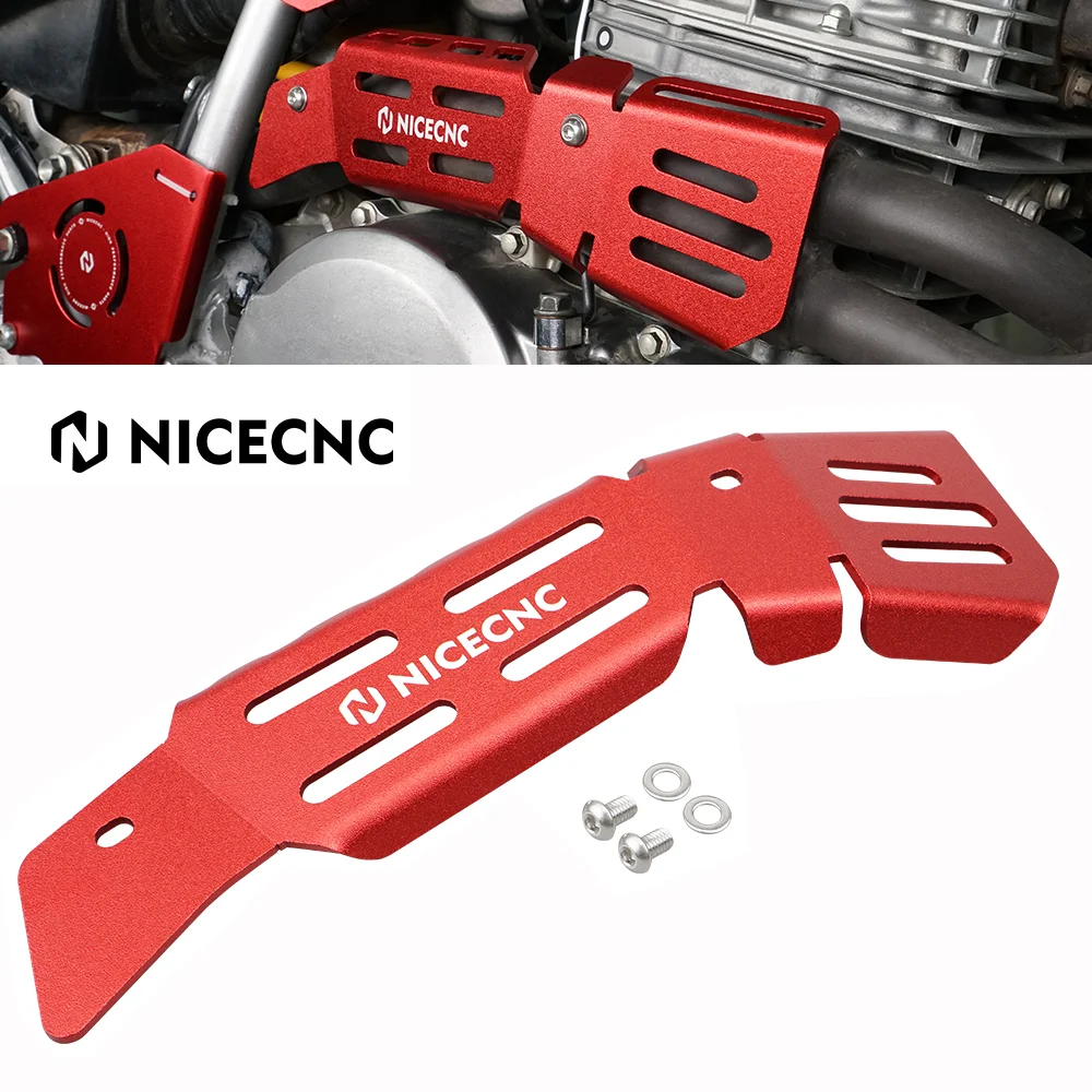 NiceCNC Motorcyle Exhaust Pipe Heat Shield Cover Guard Protector For Honda XR650L XR 650 L 1993-2024 Aluminum Accessories Red