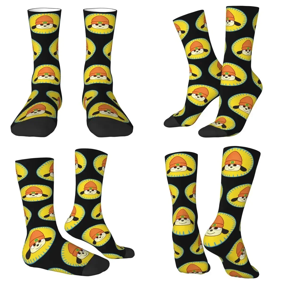 All Seasons Crew Stockings PaRappa The Rapper Patch Socks Fashion Long Socks for Men Women Valentine's Day Gifts