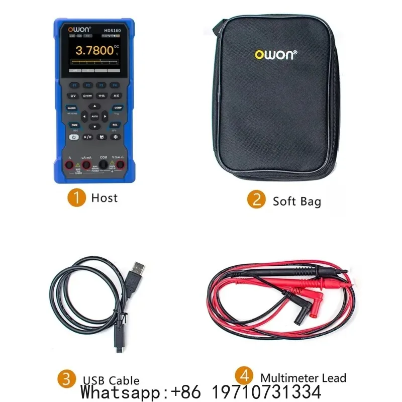 New OWON HDS160 True RMS Multimeter 60000 Counts  1MHz 1CH  18650 Lithium Battery AC DC Voltmeter Current