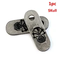 1pc Skull Silvery