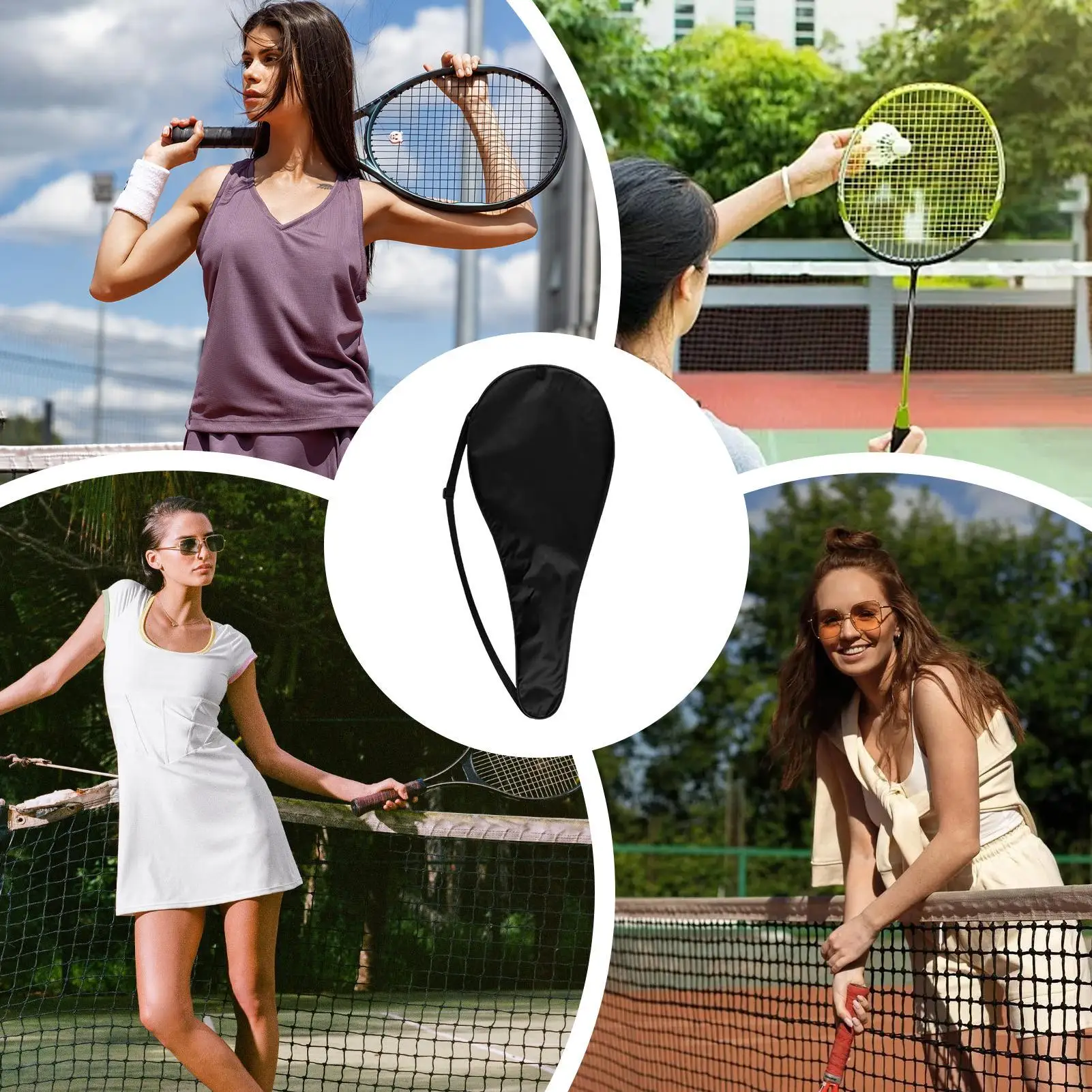 Tennis Racket Bag Badminton Racket Badminton Racquet Shoulder Organizer Tennis Training Equipment Carrying Pouch Storage Bag view 3
