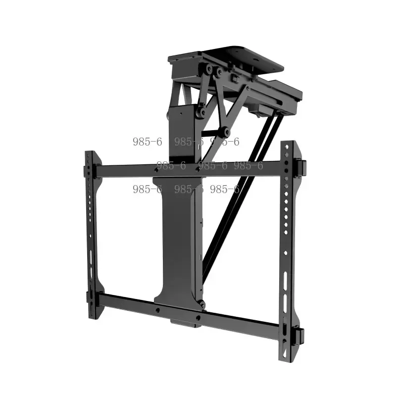 Motorized Lift Flip Down TV Wall Mount, Remote Control Retractable Folding Ceiling Bracket for Pitched Roof