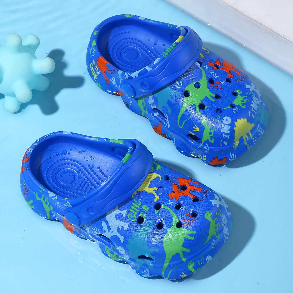 Kids Dinosaur Garden Shoes Cute Cartoon Sandals Clogs Toddler Beach Pool Water Shoes Summer Slides for Boys