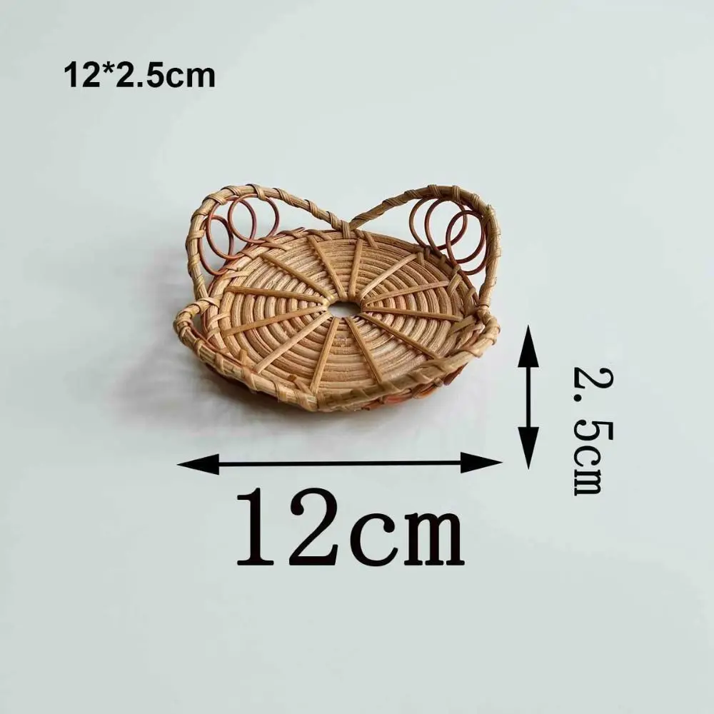 Hardness Rattan Wicker Woven Serving Baskets Handwoven Household Bread Fruit Vegetables Basket 10 Styles Rattan Basket