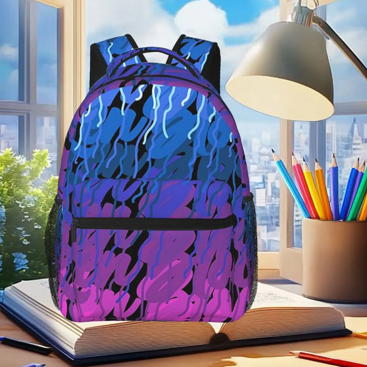 Ken Block 43 Gradient Edition Backpack Student Boys Girls BookBag Kids School Bag Computer Shoulder Bags for Men Women