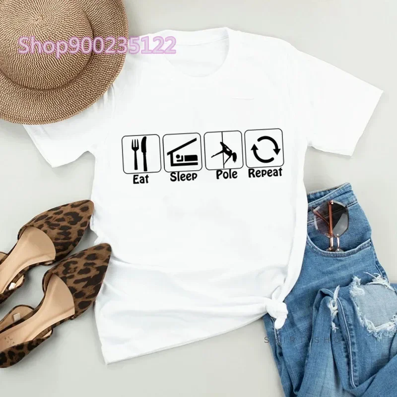 

Just Pole It T-shirts Women Printd Letter Tshirt Women's Short Sleeve Fashion Pole Dance Tops Streetwear Cute Unicorn T-shirt