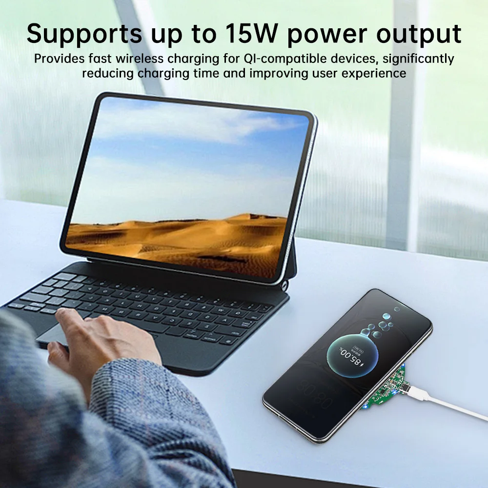 15W Wireless Charging Module Car QI Smart Charging 5W Headset 2.5W Watch Charger Compliant with WPC V1.2.3 Specifications