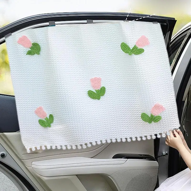 Car Side Window Sun Shade 23.6 X 22 Inch Window Car Sun Shade Suction Cup Sunshade Side Window Sunshade For Heat And UV