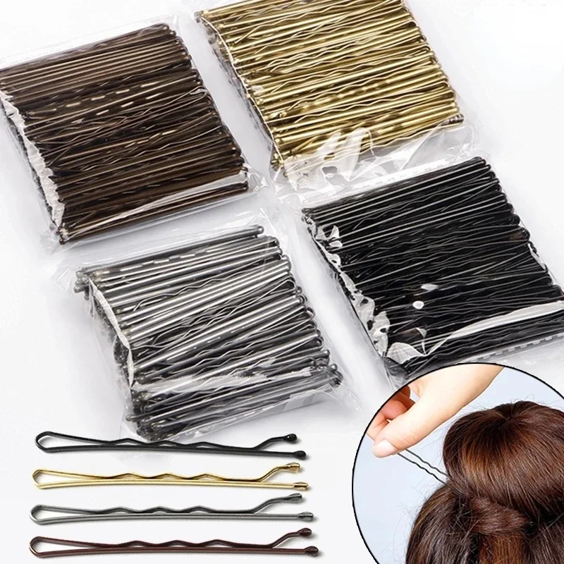 50/100PCS Women Gold Hair Clip Hairpin HairStyling Tool Hairgrip U Shape Barrette Hair Pins for Female Girls Hair Accessories