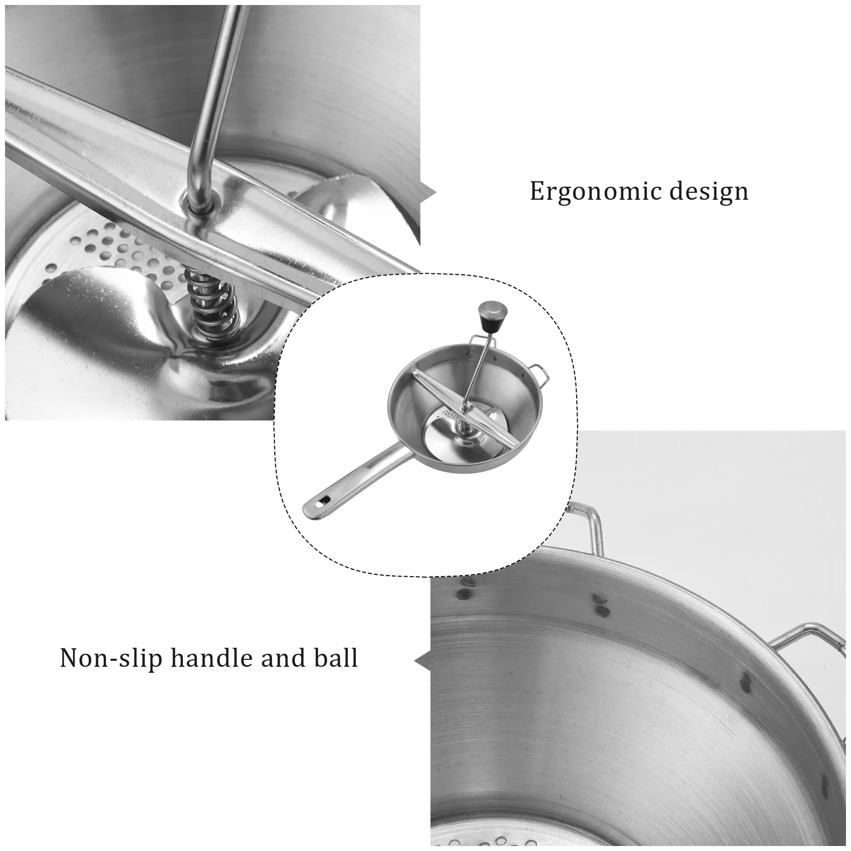 Stainless Steel Rotary Food Mill Great For Making Puree Or Soups Of Vegetables Tomatoes Creative Home Kitchen Tools Limited Time