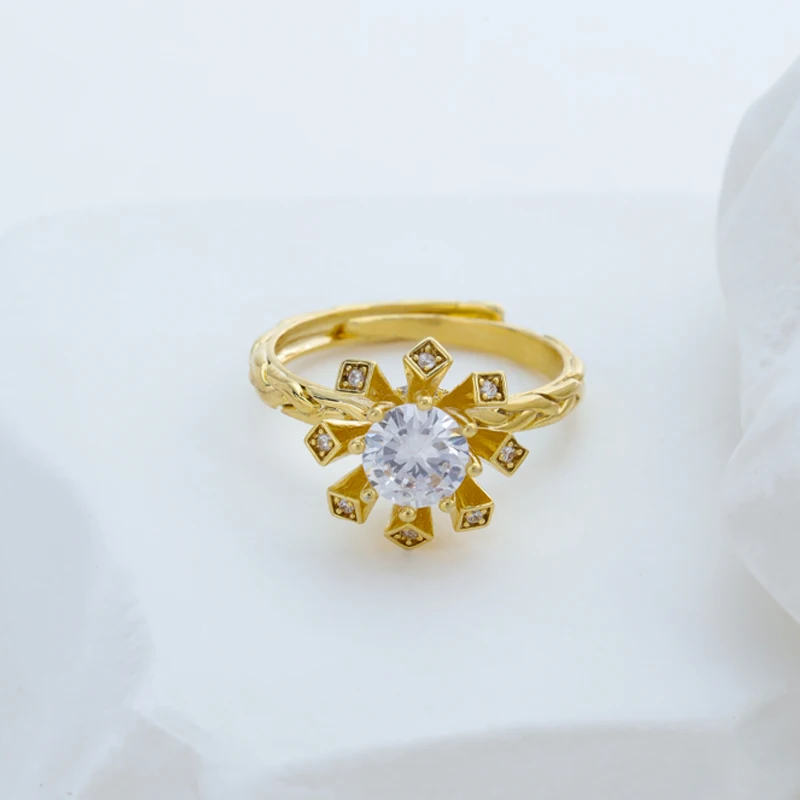 טבעת אופנה ספינר טבעות עבור נשים כוכב ירח פרפר פרח טבעת סובבת תכשיטים