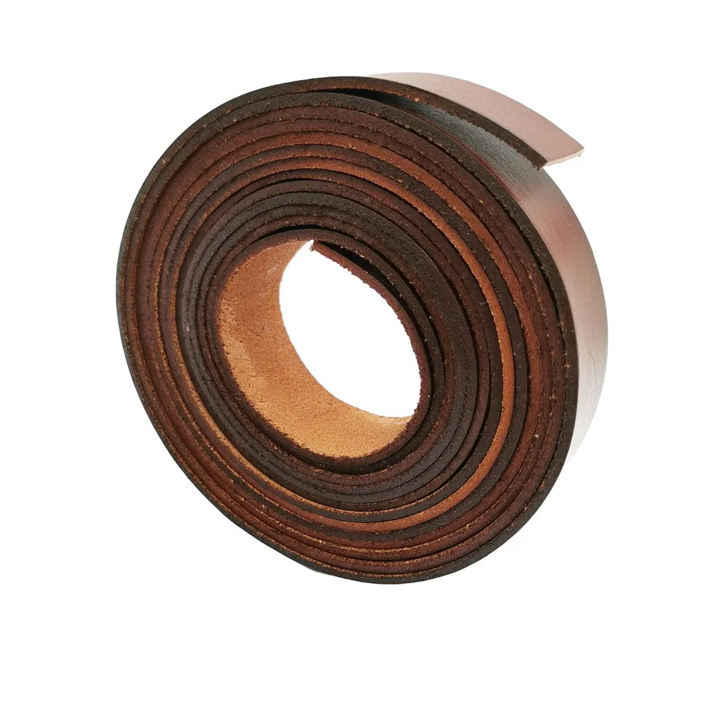 Antique Brown 2cm Flat Leather Band Genuine Cowhide Leather Strip Jewelry Making or Decor 20mmx2mm 2mm Thick
