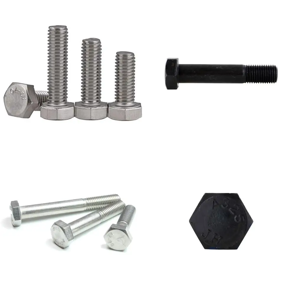 

Stainless Steel 18-8 A2-70 Hex Cap Screws M16-2.00 x 70mm 75-Piece Coarse Thread Fully Threaded DIN 933
