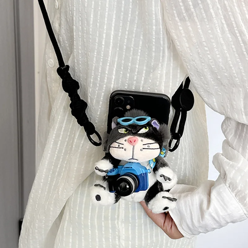 Lucifer Cat Plushie Mobile Phone Hanging Ornament / Charm Stuffed Toy - Valentine's Day Souvenir & Birthday Gift view 5