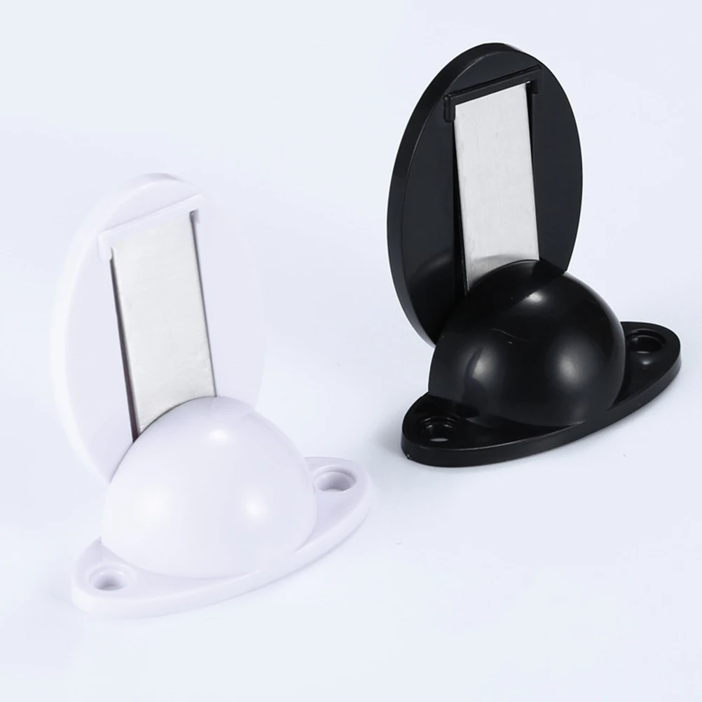 

4pcs Magnetic Stopper Abs Invisible Holder No Drilling Scratch Protection Sturdy Home Bathroom Bedroom Living Room Plastic