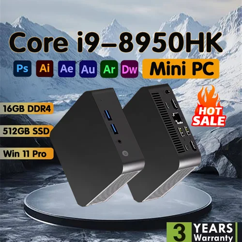 Mini Pc Windows 11 Pro Intel Core I9 8950Hk 16Gb Ddr4 1Tb