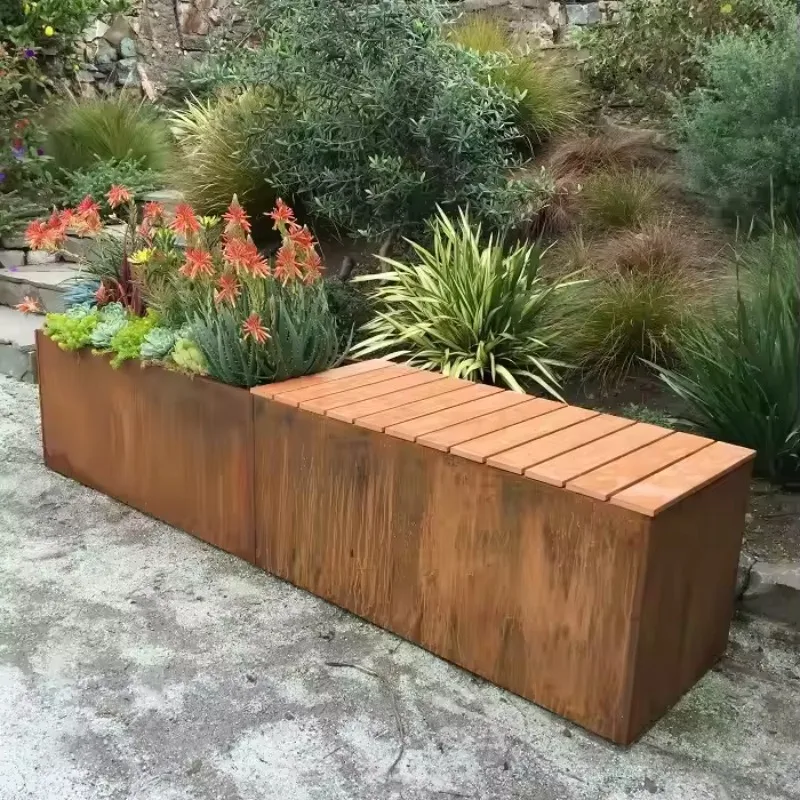 Colton Steel Flower Pots and Garden Pots - Eco-Friendly Home and Outdoor Decoration for Indoor/Outdoor Use
