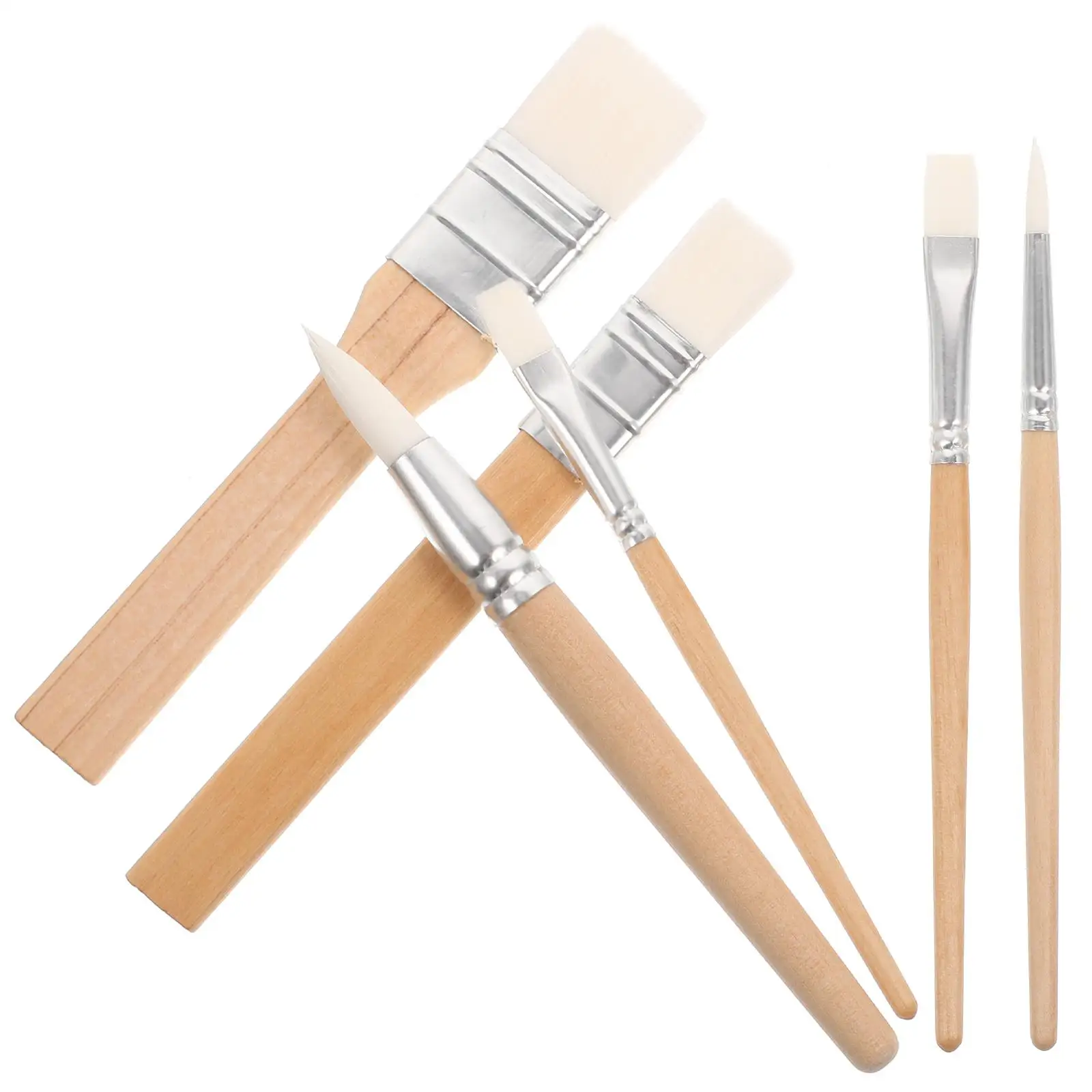 6 Pcs Polymer Clay Travel Tools for Kids Watercolor Nylon Wool Small Painting