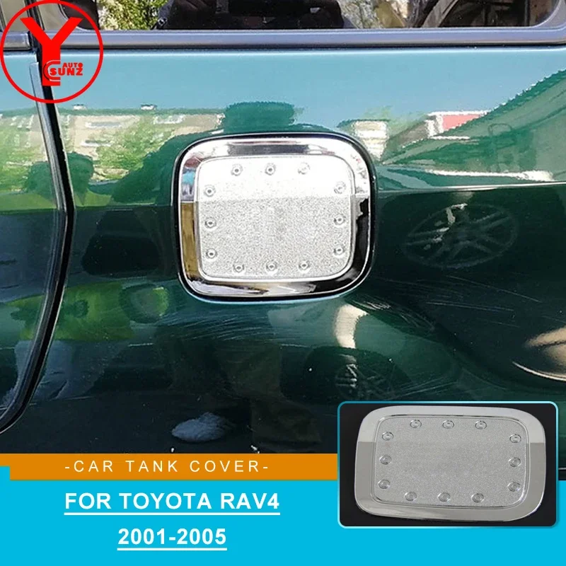 

Fuel Tank Cap Gas Box Cover Car Styling Accessories For TOYOTA RAV 4 RAV4 2001 2002 2003 2004 2005 Chromium Decoration Protector