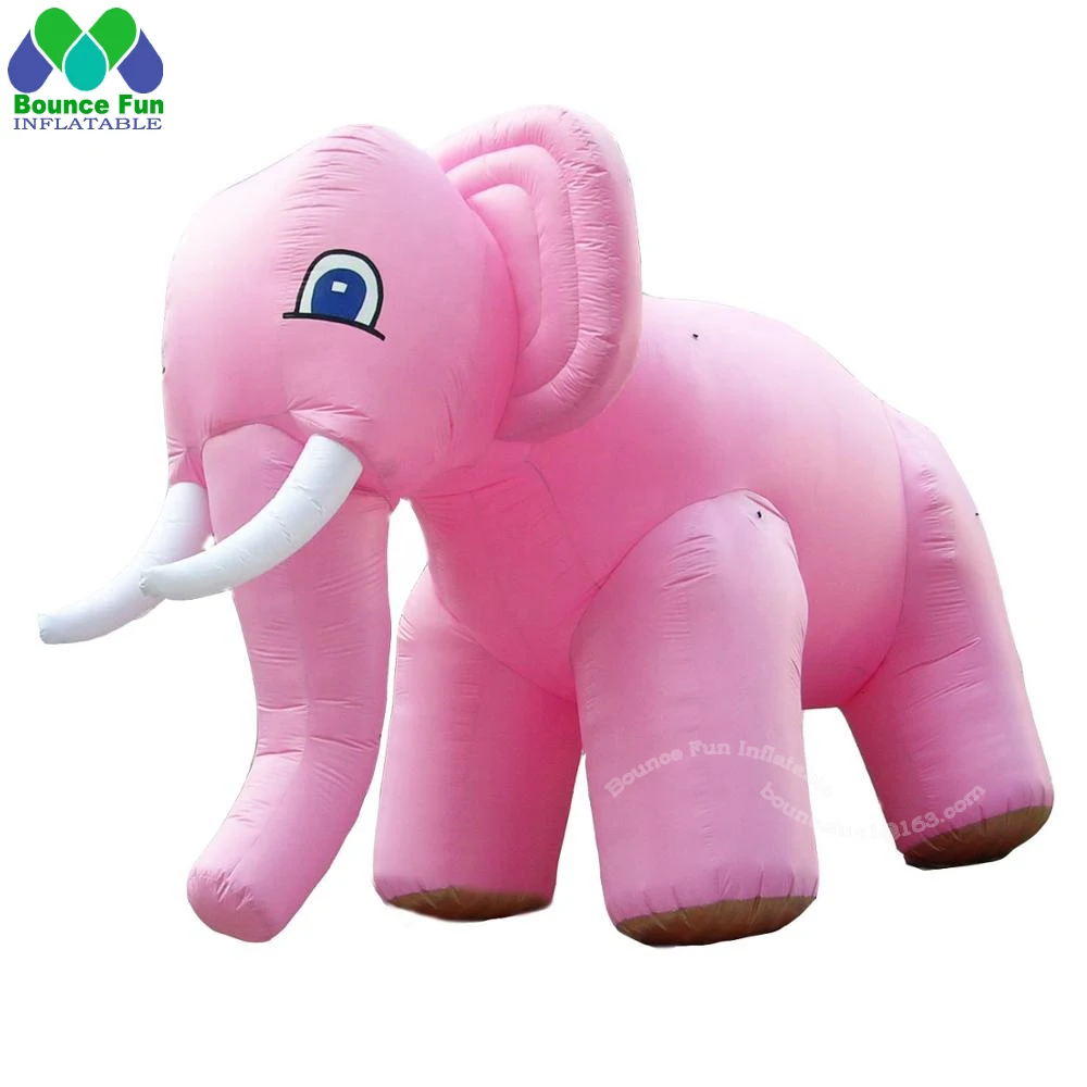 

Event Promotional Giant Inflatable Pink Elephant Mascot Customized Party Advertising Animal For Club