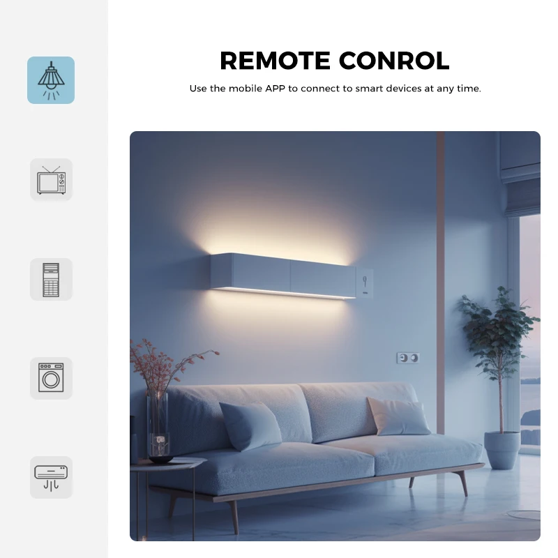 Tuya Zigbee Smarte Brytere (Hvit) - usage example