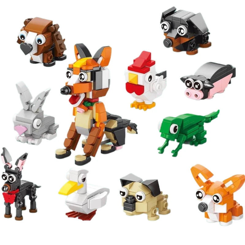 

Комаха, животное, парк, мультяшная модель собаки, MOC, строительные блоки, черепаха, бабочка, динозавр, город, строительные кирпичи, игрушки для детей