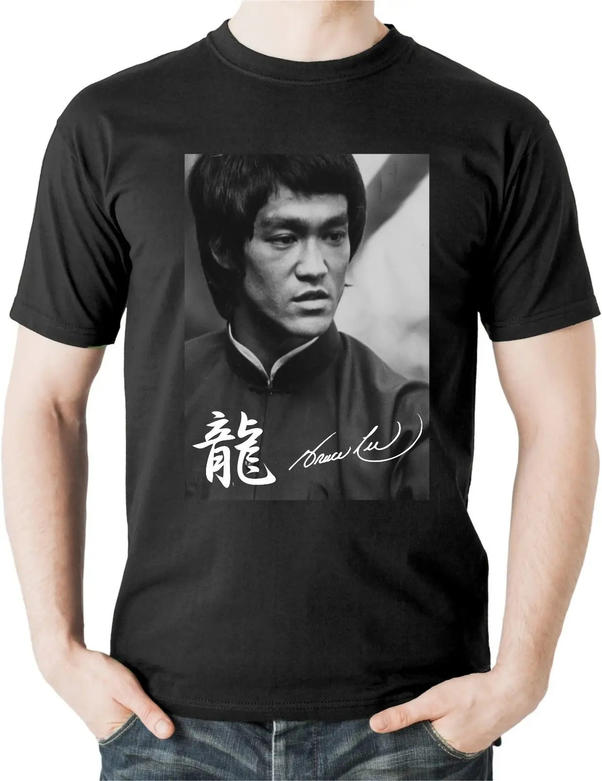 

Fashionable Bruce Lee Movie Poster T-Shirt. Summer Cotton Short Sleeve O-Neck Mens T Shirt New S-3XL