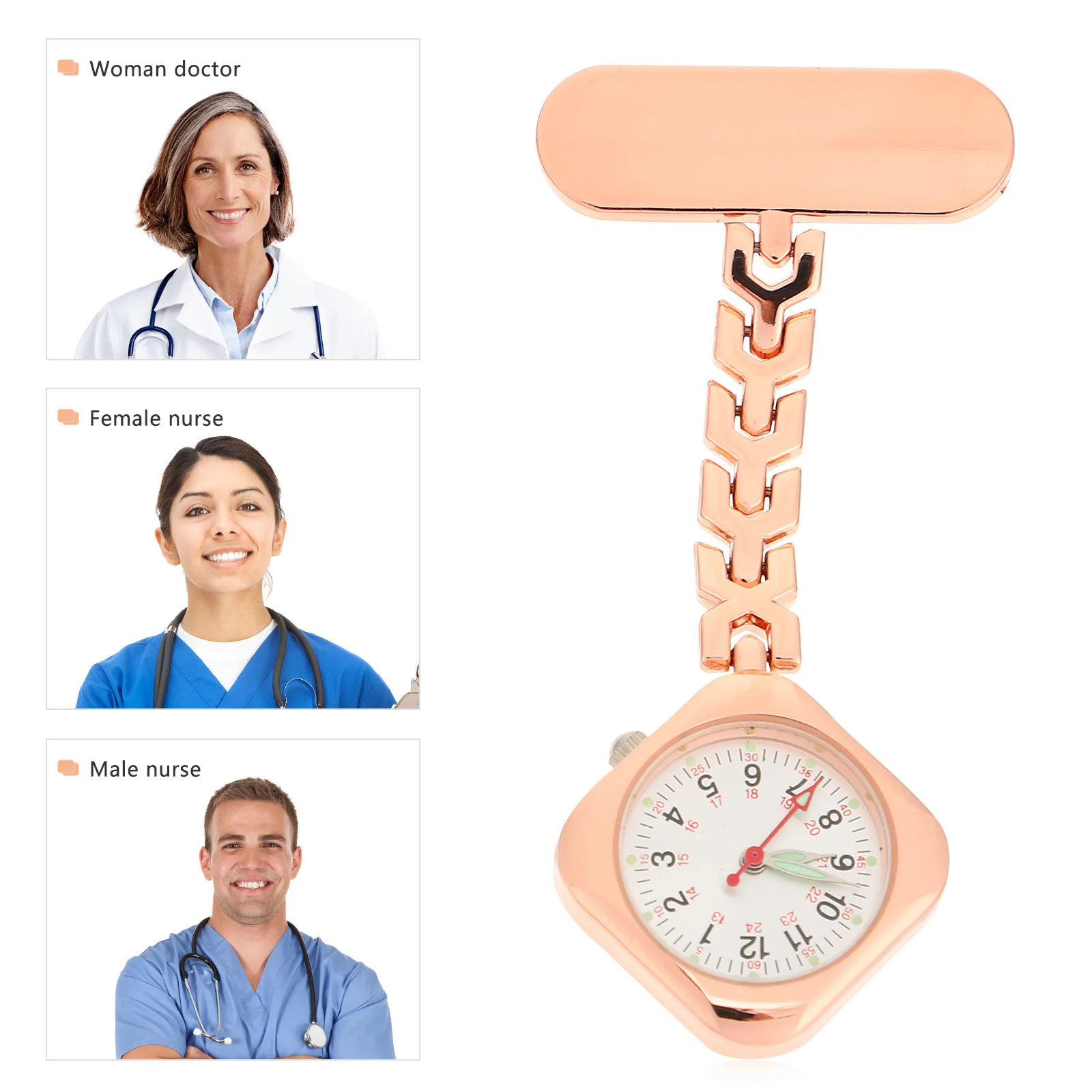 

1Pcs Medical Pocket Watch Luminous Nurse Watch Elegant Design Durable Construction Perfect Gift for Healthcare Professionals