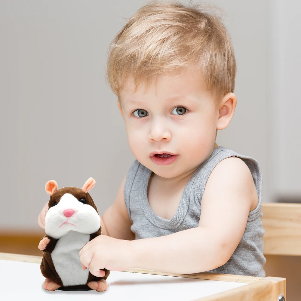 

Soft Stuffed Plush Toy Animal Doll Sound Walking Speaking Record Hamster Toy