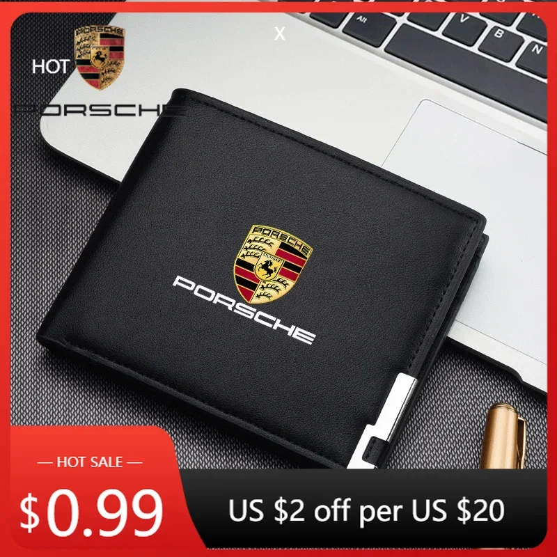 

Car Sticker For Porsche Cayman Cayenne 911 Macan Leather Car Driver License Credit Card Holder Business Wallet For Porsche Caye