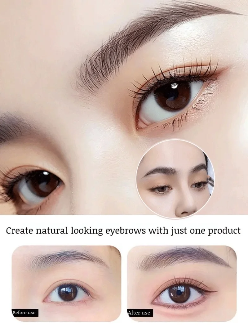 Two Fork Eyebrow Pencil Waterproof Non-smudging Extremely Thin Liquid Eyeliner Non-fading Three-dimensional Eyebrow Pencil