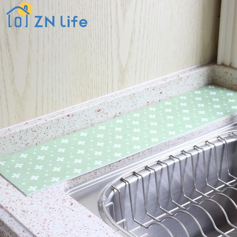 Non-marking Stickers Printed Suede Surface Washable And Reusable Kitchen Sink For Bathroom Wash Table Bathroom Gadgets