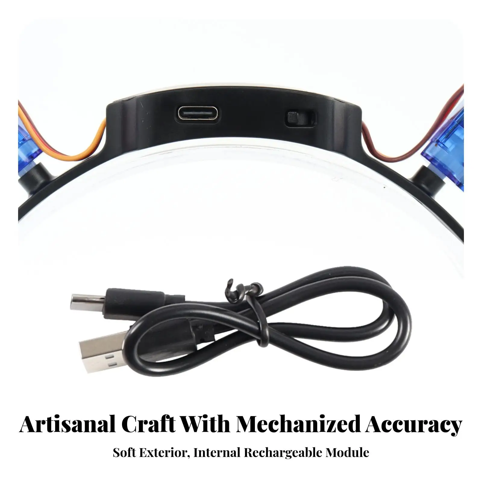 Moving Cat Ear Headband Plush Cosplay Hair Accessories Motor Style USB Rechargeable for Convention Stage Show Themed Party