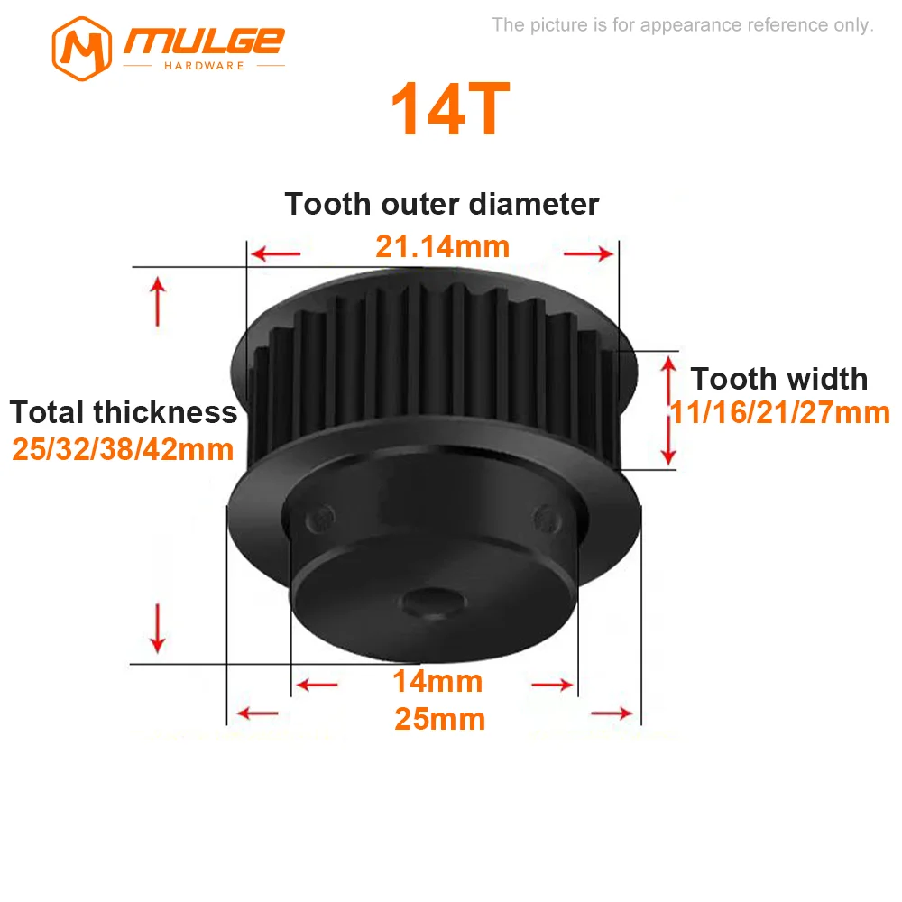 HTD5M 14T/15T/16T/18T/19Teeth Steel Timing Pulley HTD 5M Synchronous Wheel for Belt Width 10/15/20/25mm Bore 5-15mm Pitch 5mm