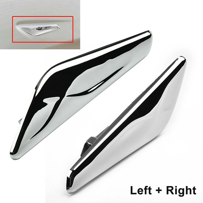 

Left And Right Front Side Fender Chrome Trim Finisher 2 Pcs Replace 51117338570 51117338569 For BMW X3 X4 F25 F26 2013-2017