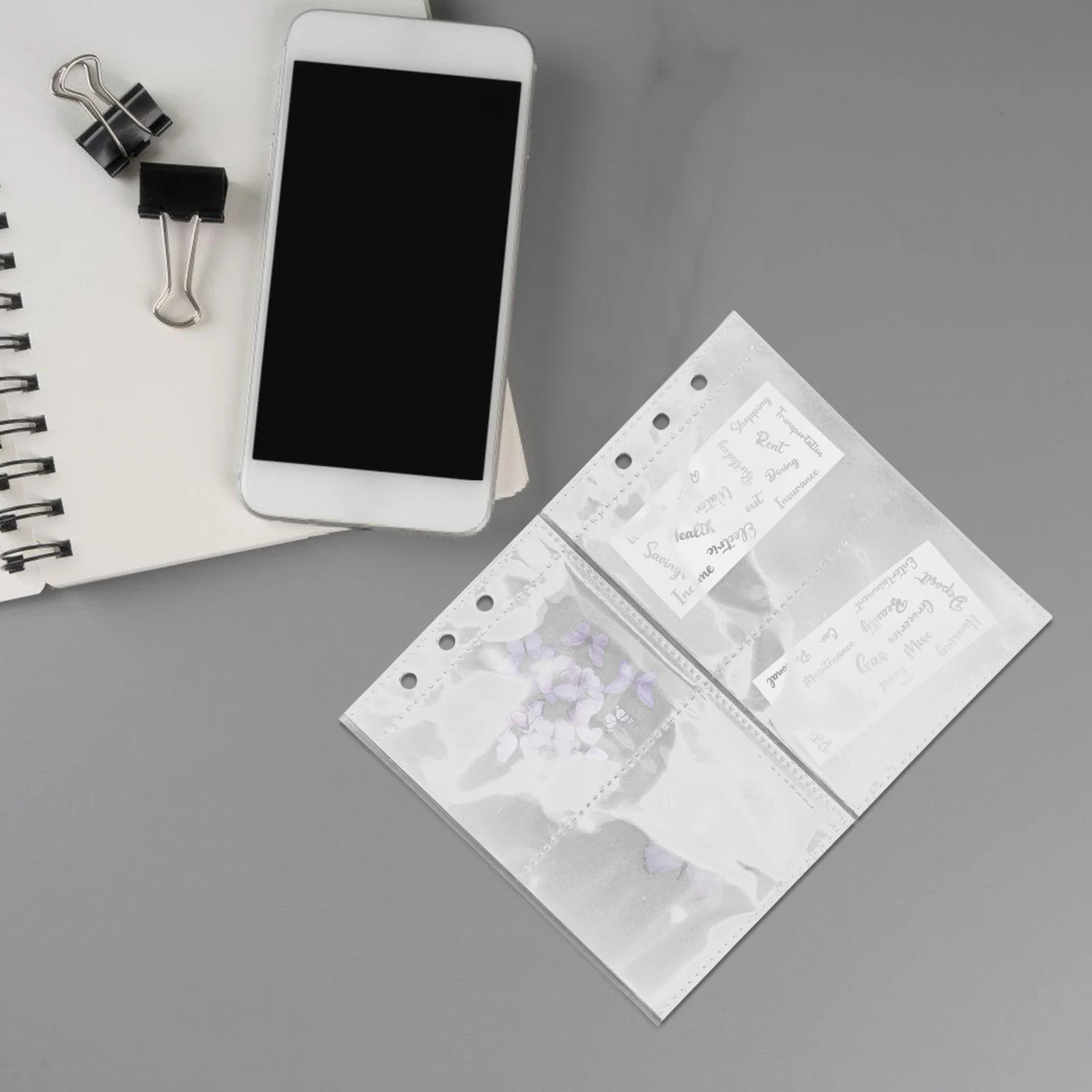 

30pcs Clear Binder Sleeves Double Sided Page Protectors Top Loading Photo Card Storage Waterproof PP Loose Leaf Jackets