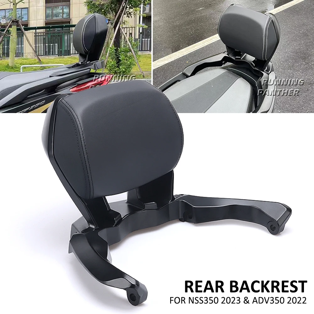 

For Honda NSS350 NSS 350 2023 ADV350 ADV 350 2022 Motorcycle Black Rear Passenger Seat Tailstock Backrest Back Rest Cushion Pad