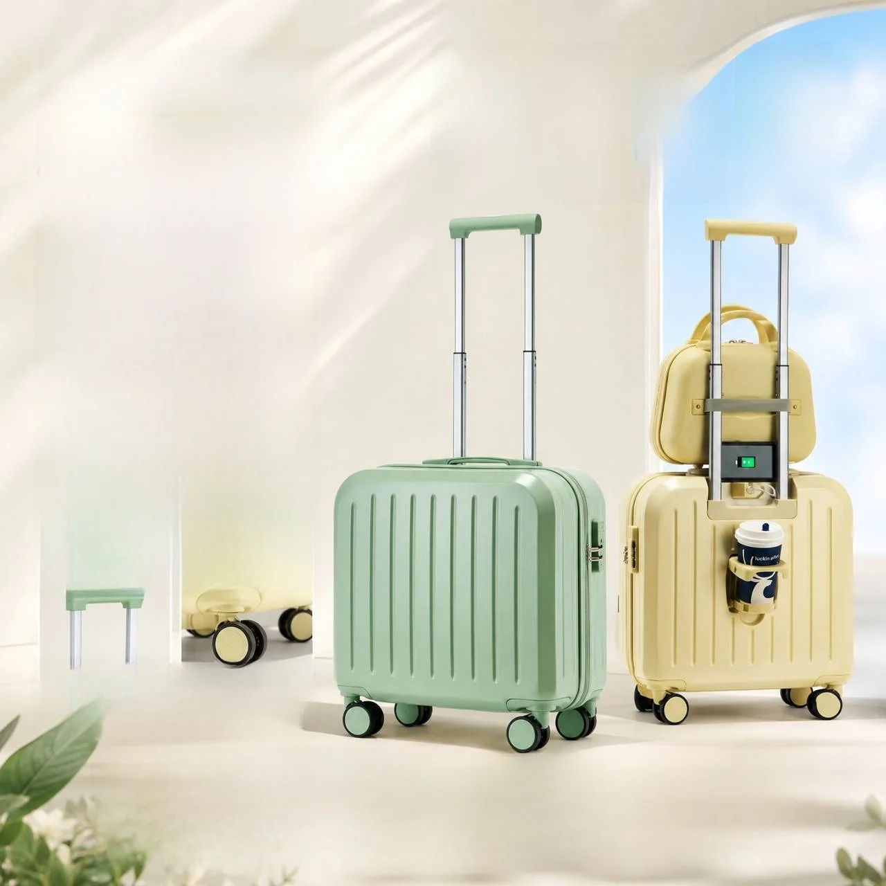2026-new-ladies-side-open-lightweight-carry-on-suitcase-20-inch-short-trip-folding-travel-bag-with-handle-for-men-and-women