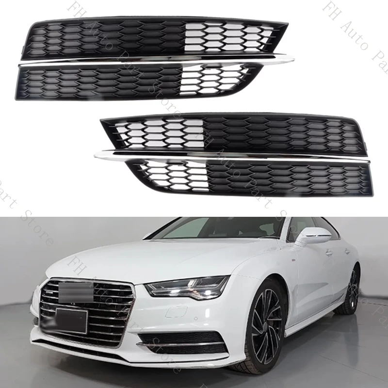 

Для Audi A7 S7 Sport Version 2015 2016 2017 2018 передний бампер противотуманная фара противотуманная фара решетка крышка рамка грили