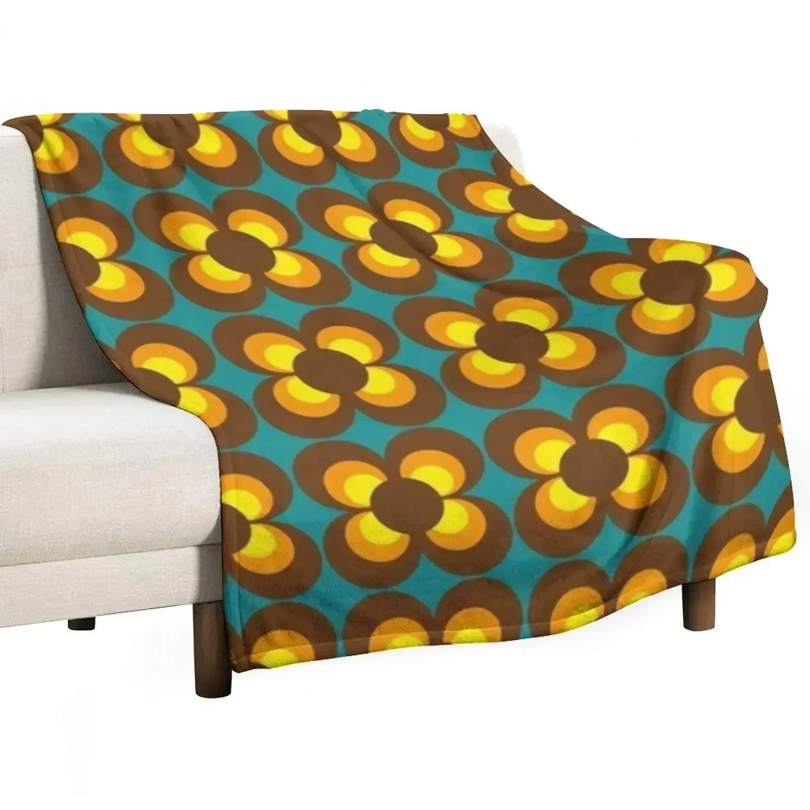 Orla kiely flower design, all color kiely , orla kiely art Throw Blanket Bed covers Sofas Nap Plaid on the sofa Blankets