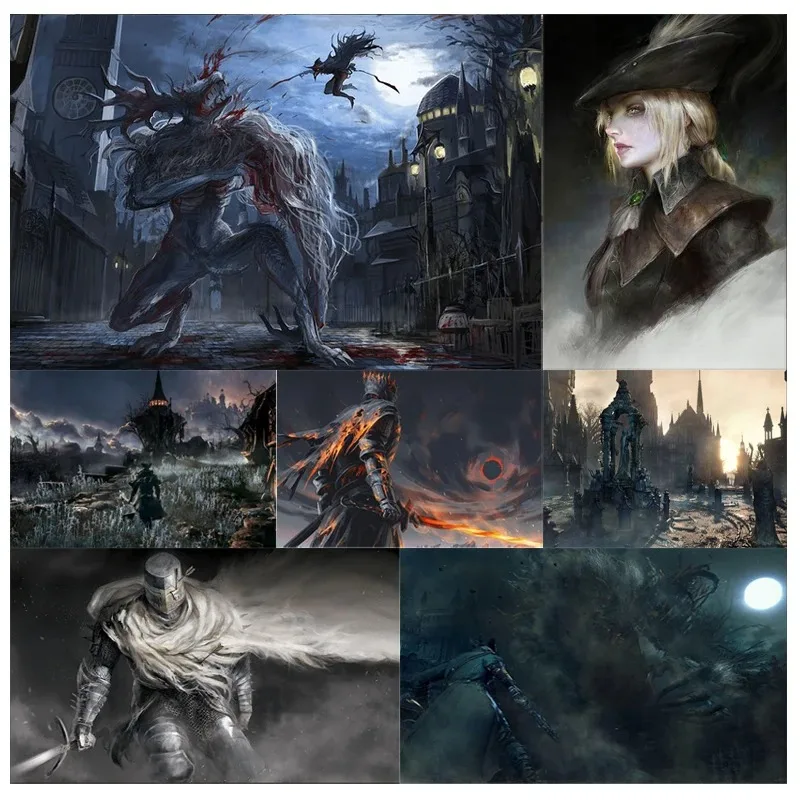 Unframed The Poster Decoration Painting of Bloodborne on HD Canvas Canvas Painting Art Posters and Prints Painting Pictures Art