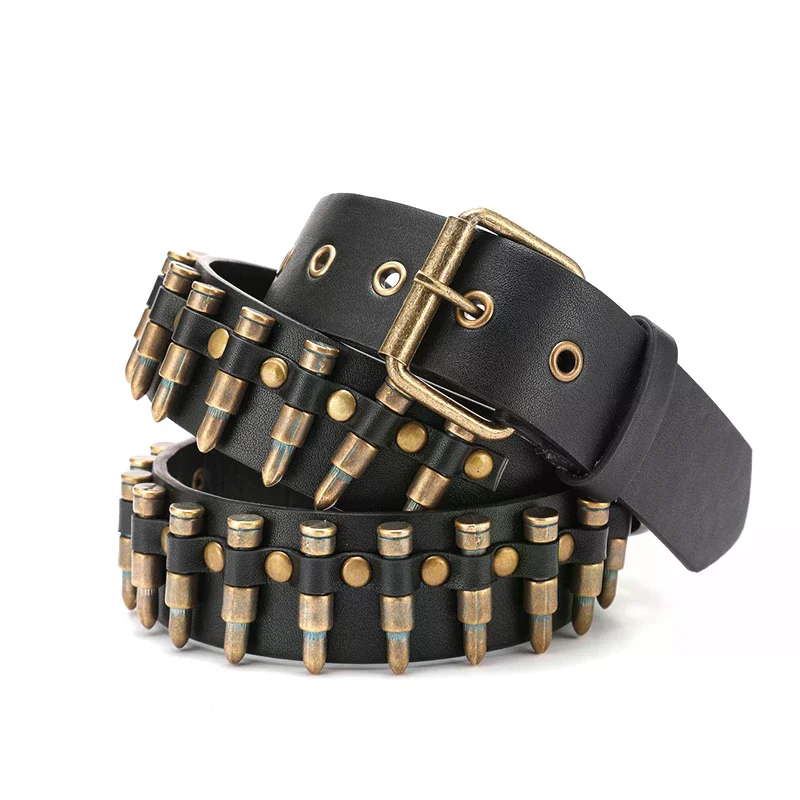 Fashion New Bronze  Belt Metal Belt Men And Women Punk Hardware Jeans Belt Y2K Belt Designer Belt Women's Belt