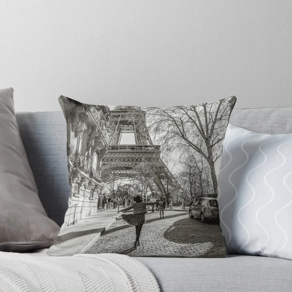 Parisian in Paris black and white Throw Pillow Embroidered Cushion Cover Elastic Cover For Sofa New year Couch Pillows pillow