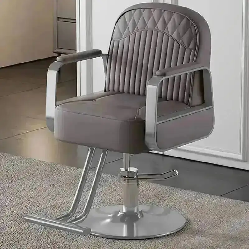 Speciality Stainless Barbershop Hair Barber Chairs Cutting Adjustable Spa Barber Chairs Comfort Handrail Chaise Furniture QF50BC