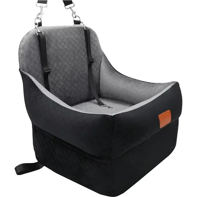 

Small and Medium Pet Elevated Pet Car Seat Ultra Soft Fabric and Memory Foam Fully Removable 995