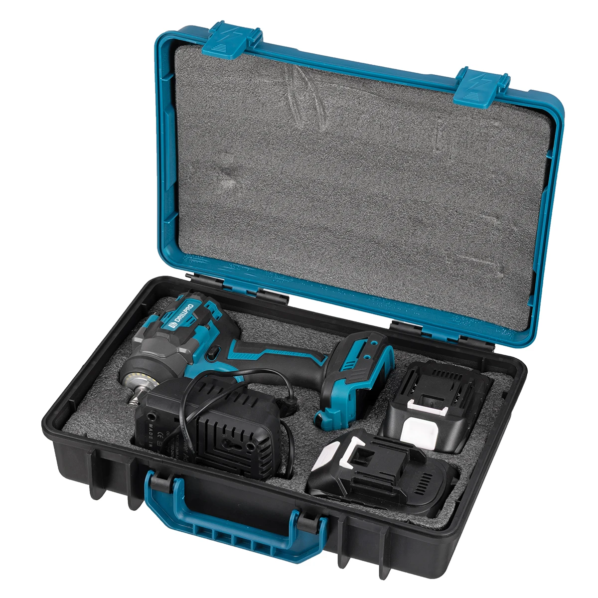 Drillpro 580 Nm Drehmoment 1/2 Zoll Bürstenloser Elektroschrauber 3 einstellbare Schraubendreher aus Wolframstahl Kabelloser Schlagschrauber