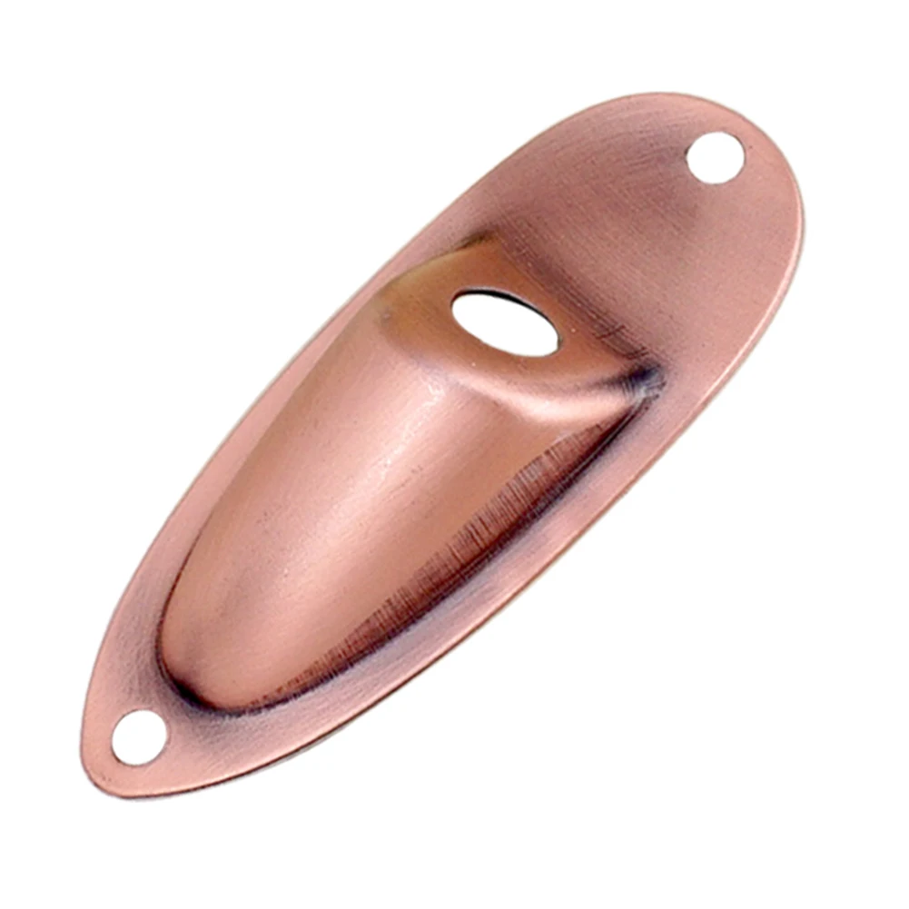 Metall Eingang Jack Buchse Platte Mit Schrauben Für ST Stil Elektrische Gitarre Chrom/Schwarz/Gold/Bronze/rot Kupfer Gitarre Zubehör – Detail 20