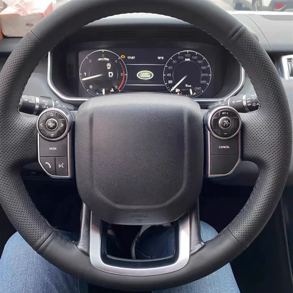 

DIY Non-Slip Car Steering Wheel Cover Genuine Leather Auto Interior Accessories For Land Rover Range Rover Sport 2014 2015-2017