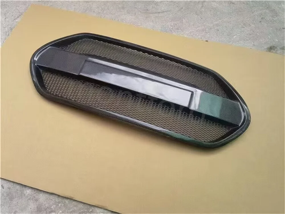 Car Styling Front Racing Grills Frp + Carbon Fiber Material Honeycomb Grill for Hyundai Veloster Front Bumper 2011-2015