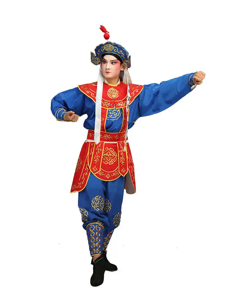 Chinese Operas Costume Peking Opera Soldier Uniforms Martial Arts Actor Extras Attire Theatrical Male General Garment CT066